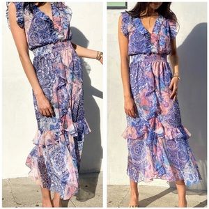 Misa Kidada Midi Dress Size S